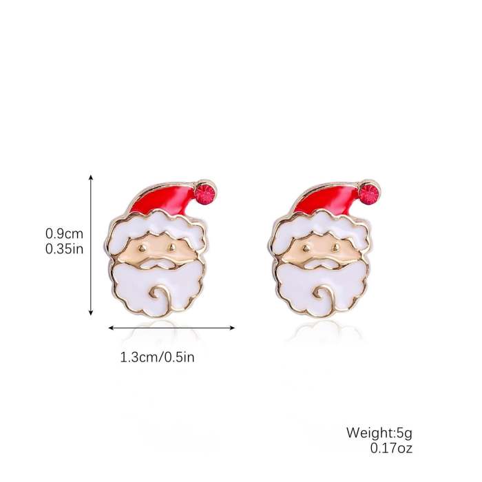 Christmas Tree Santa Snowflake Earring