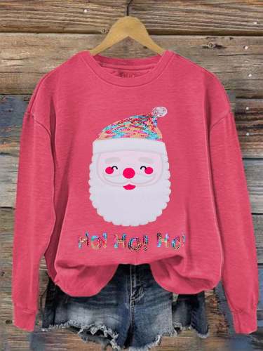 Women's HO! HO! HO! Santa Claus Christmas Casual Sweatshirt