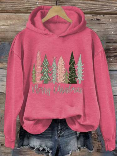 Women'S Casual Merry Chrismas Printed Long Sleeve Sweatshirt