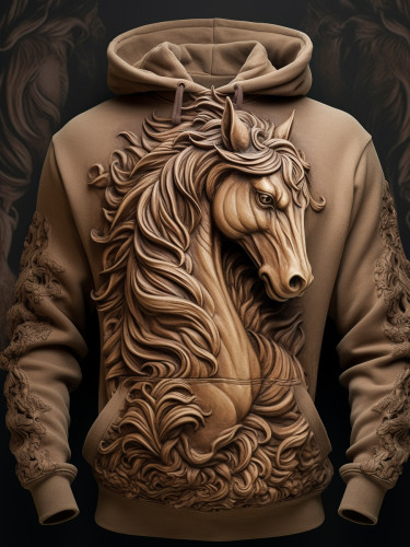 Western Horse Art Print Hoodie