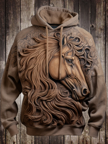 Vintage Horse Print Sweatshirt