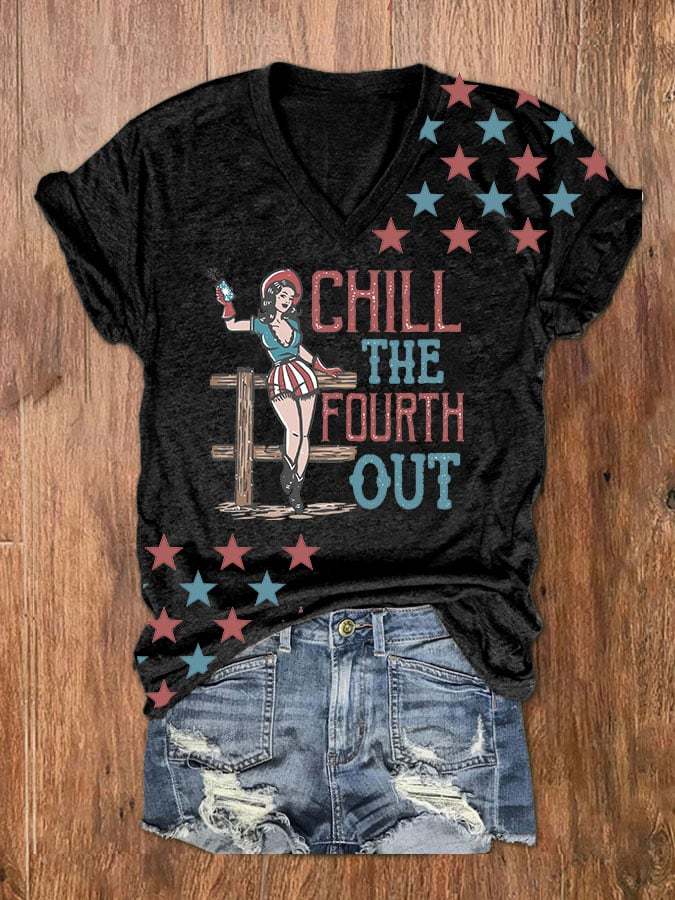 Women's Chill The Fourth Out print T-shirts