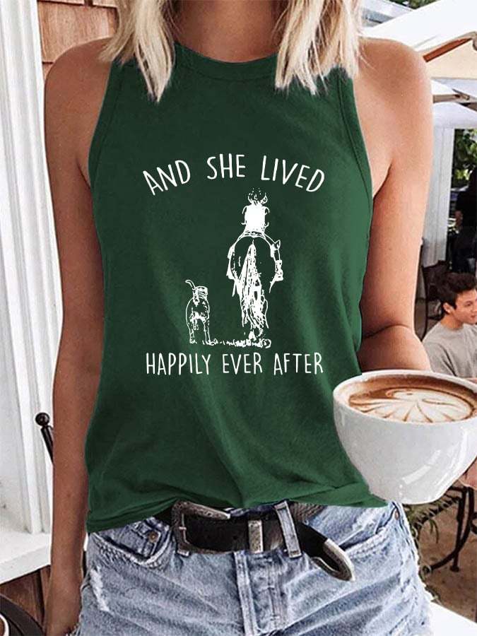 Women's And She Lived Happily Ever After Tank Top