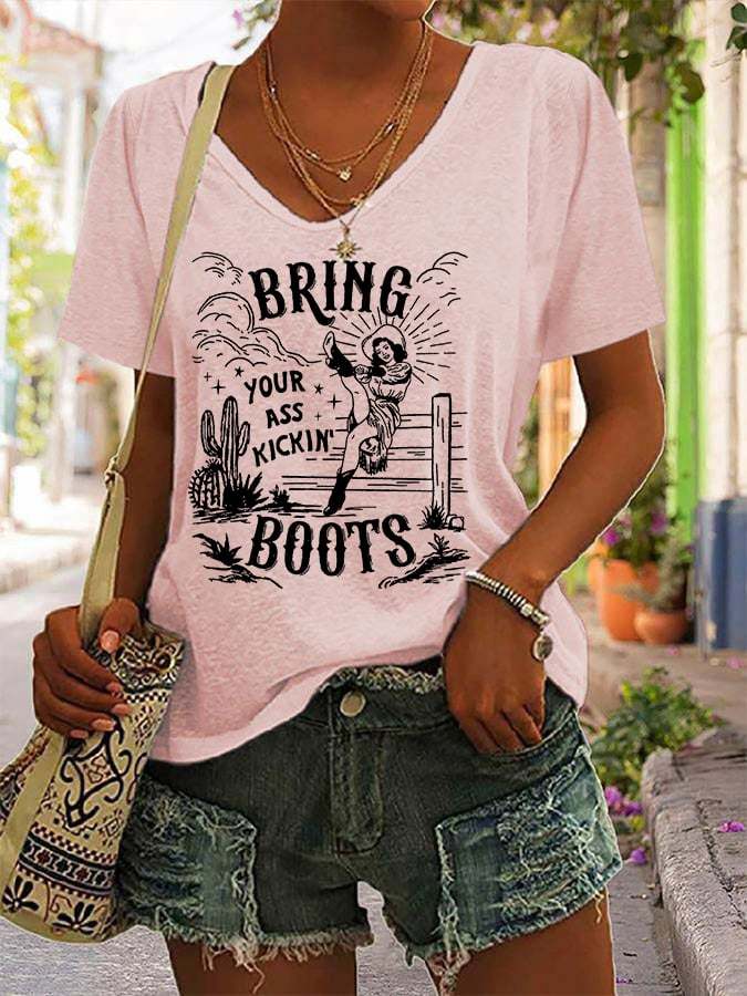 Women's Bring Your Ass Kicking Boots Casual T-Shirt