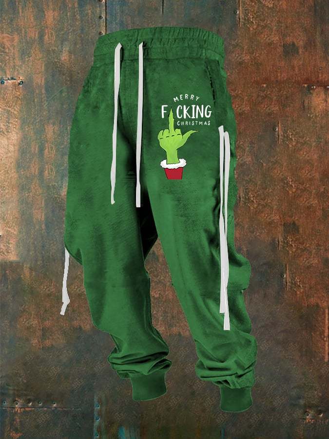 Men's Funny Merry F*cking Christmas Casual Pants