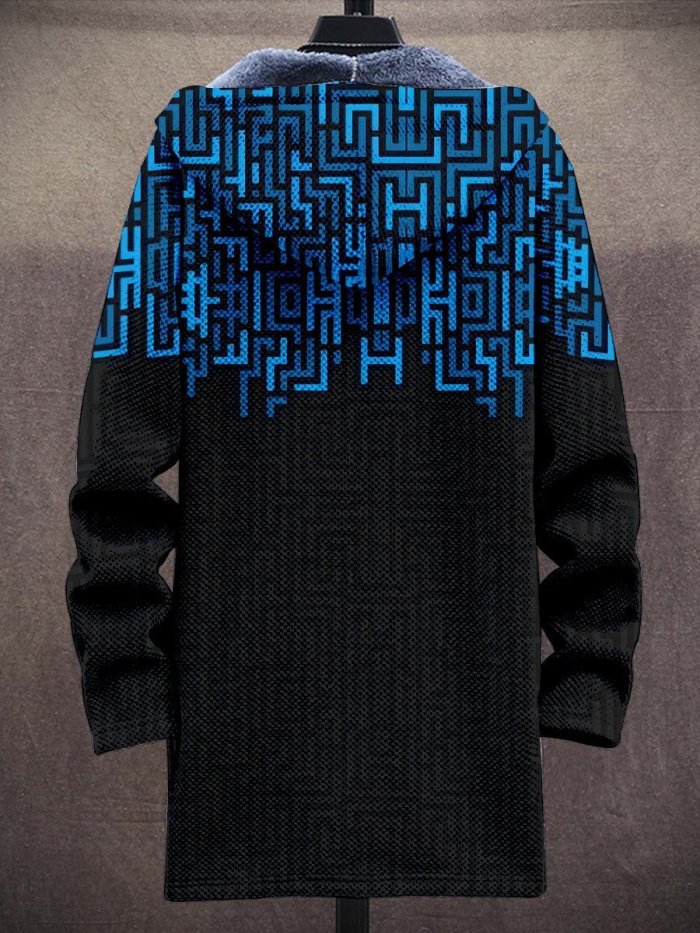 Men's Art Long-Sleeved Sweater Coat Cardigan
