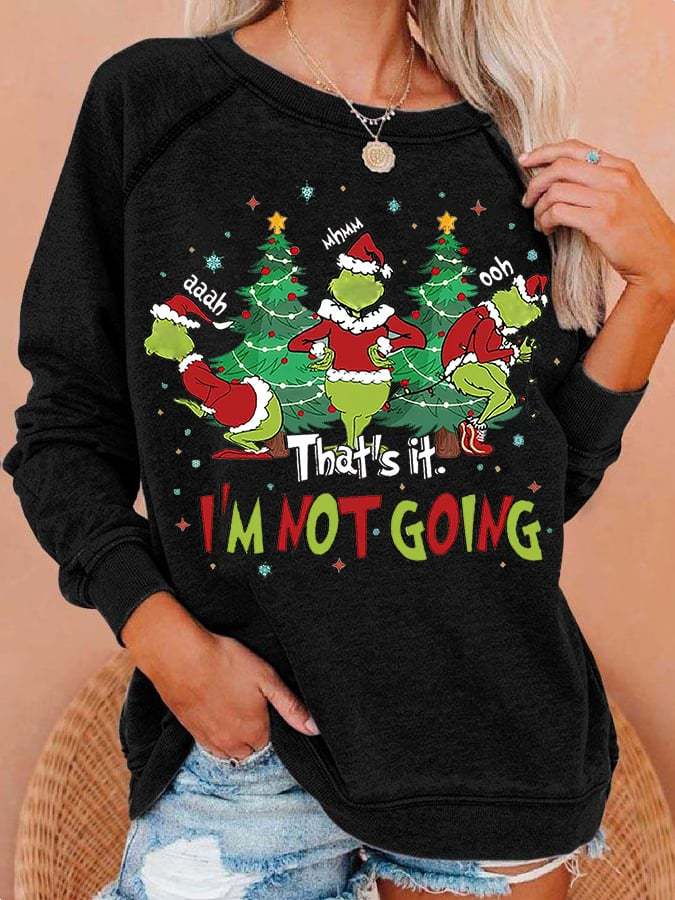 Women's  Christmas Print Long Sleeve Sweatshirt