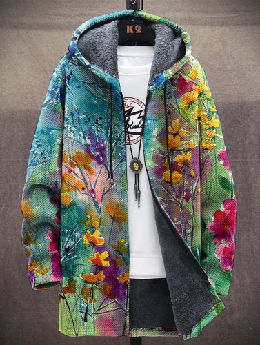 Unisex Floral Art Vintage Jacket Cardigan