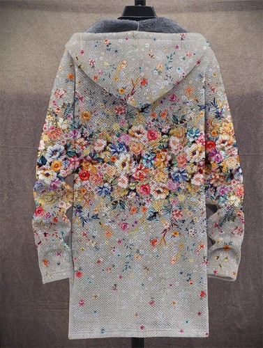 Unisex Floral Pattern Vintage Jacket Cardigan