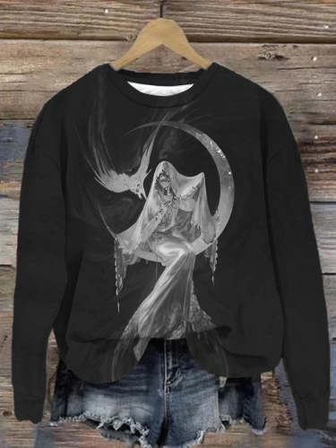 Unisex Fairy Art Abstract Print Sweatshirt