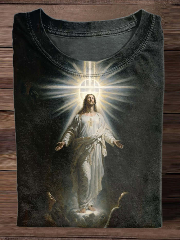 Jesus Art Print Unisex Crew Neck T-Shirt