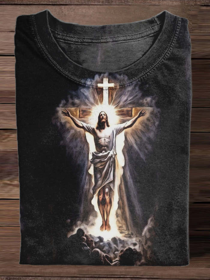 Jesus Art Print Unisex Crew Neck T-Shirt