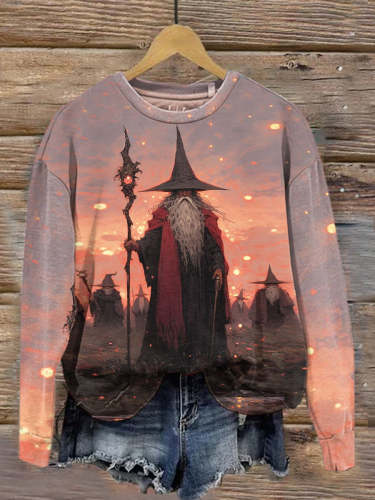 Unisex Gandalf Art Abstract Print Sweatshirt