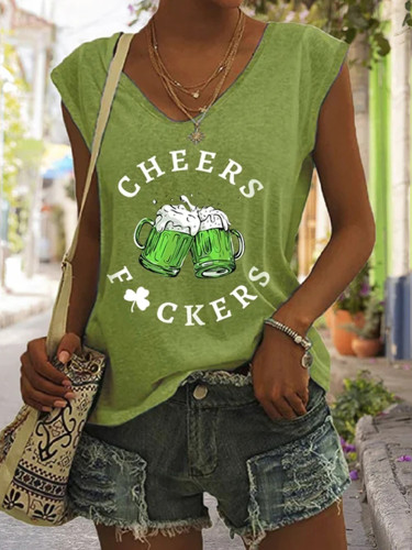 St. Patrick's Day Cheers Casual Sleeveless T-Shirt