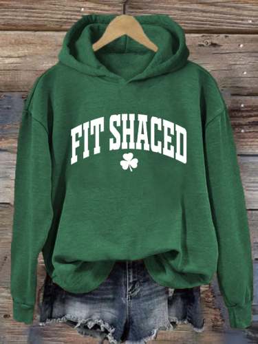 Women's St. Patrick's Day Shamrock Printed Hoodie