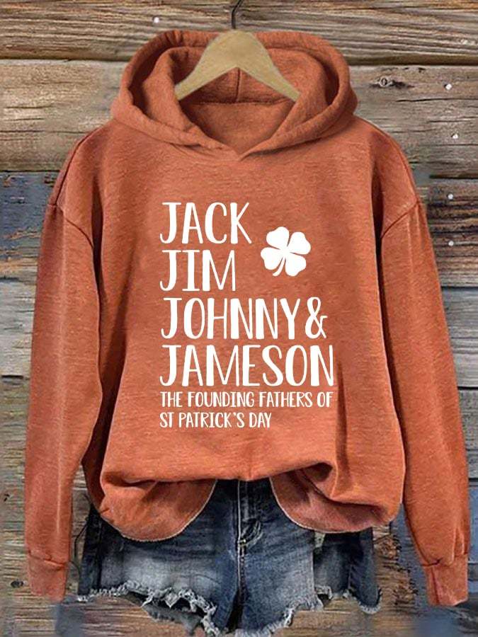 Women's St. Patrick's Day Shamrock Printed Hoodie