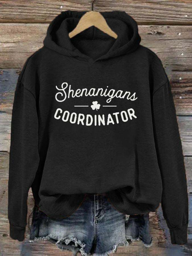 Women's Shenanigans Coordinator St. Patrick's Day Print Hoodie