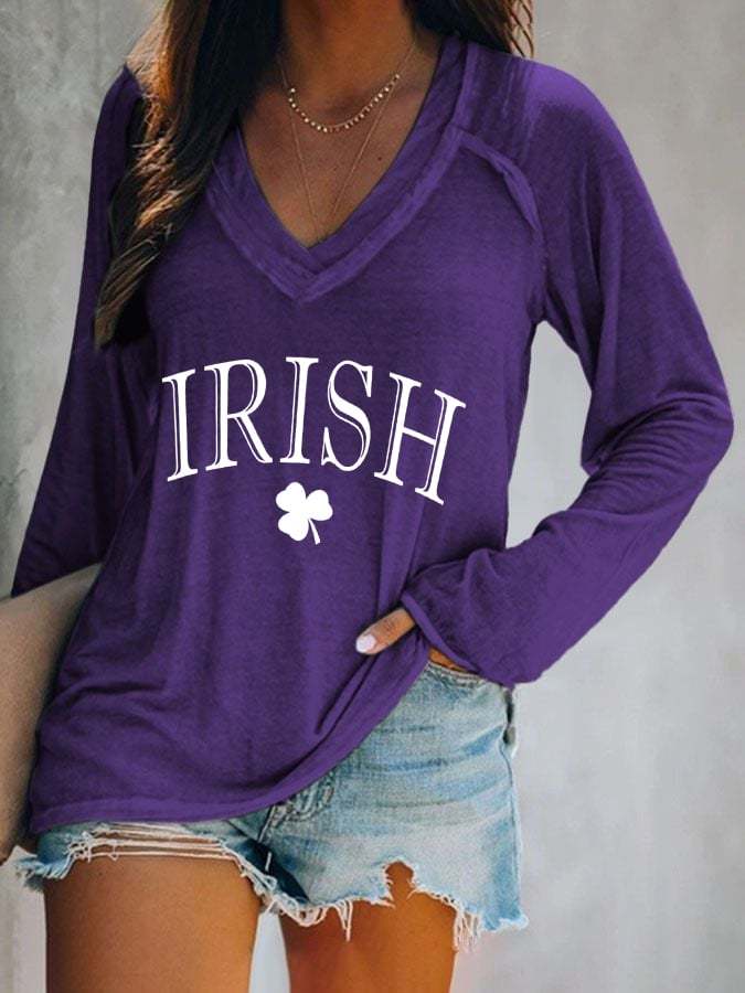 Women's St. Patrick's Day Print  T-Shirt