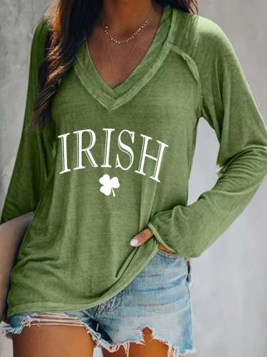Women's St. Patrick's Day Print  T-Shirt