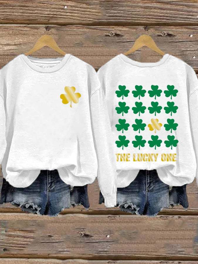 Women's St Patrick's Day The Lucky One Print Sweatshirt