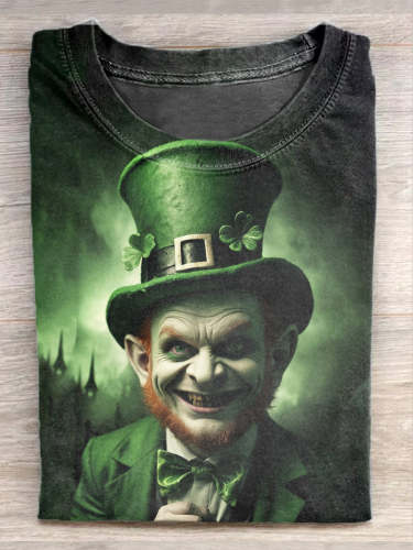 Unisex Dark Style St. Patrick's Print Casual Short Sleeve T-Shirt