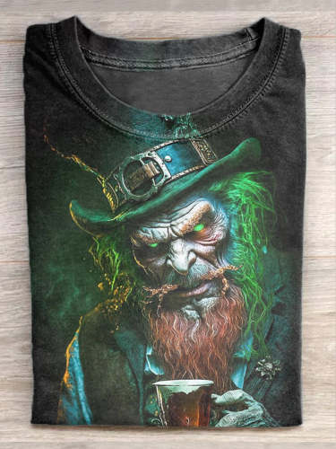 Unisex Dark Style St. Patrick's Print Casual Short Sleeve T-Shirt