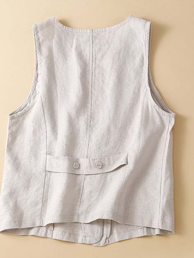 Thin V Neck Casual Sleeveless Vest