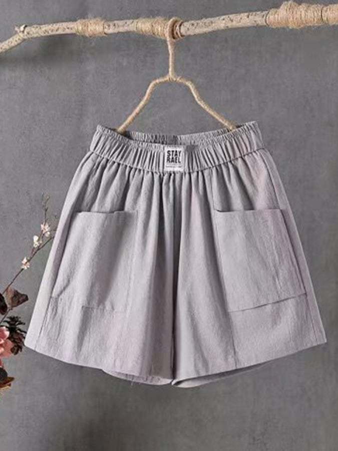 Cotton And Linen Leisure Retro Literary Loose And Thin Straight Pants