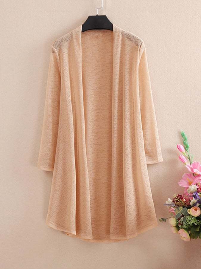 Ultra-Thin Mesh Summer Sunscreen Mid-Length Cardigan