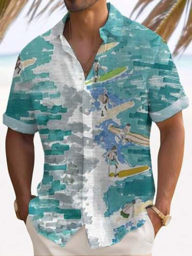 Casual Hawaiian Island Vacation Shirt