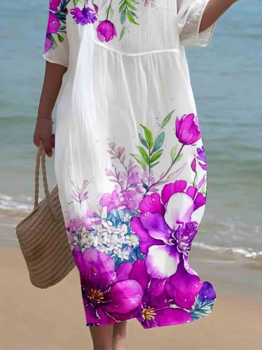 Women's Floral Print Resort Dress