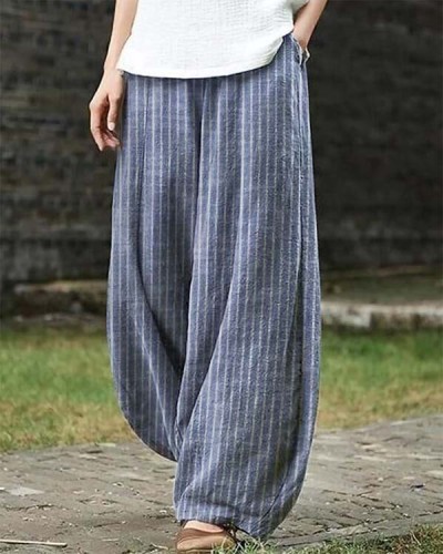 Striped Vintage Casual Pants