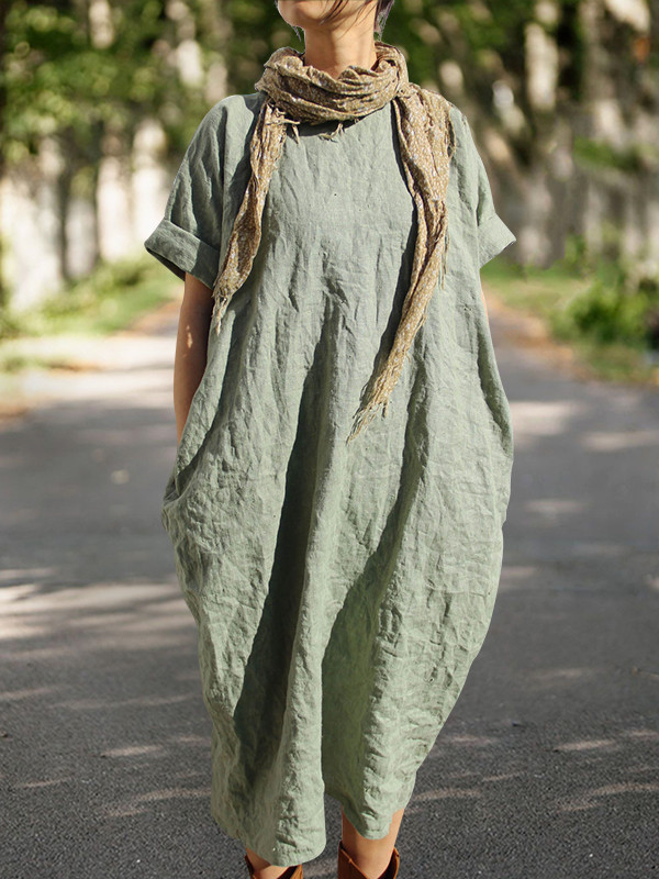 Simple Style Cocoon Casual Dress