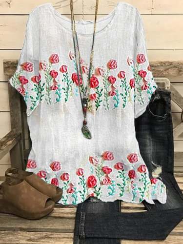 Women's floral print casual tops