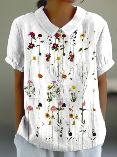 Women's Floral Print Short Sleeve Top