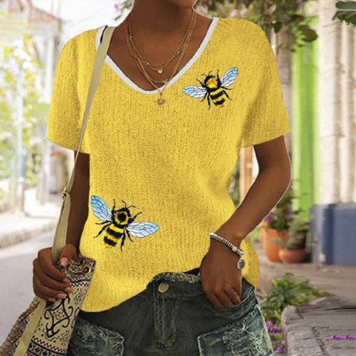 Women'S Bee Casual Printed T-Shirt