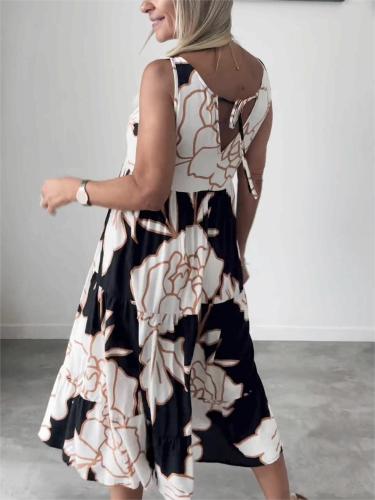 Off-the-shoulder Printed Dress