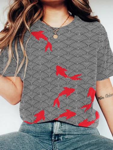 Japanese Goldfish Art Print T-Shirt