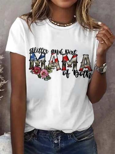 Women's Forth of July Letter Print Casual T-Shirt
