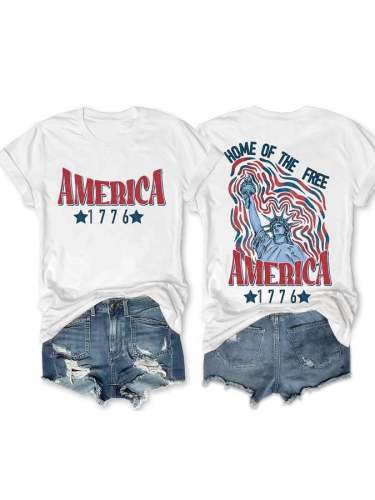 Women's America 1776 Print T-shirt