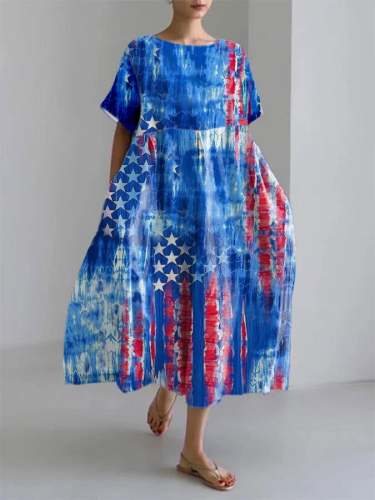 Spring And Summer New Products, Fashionable, Loose Women's Clothing Leisure Independent Day Printing Dress