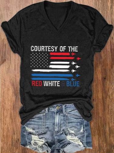 Women's Courtesy Of The Red White And Blue T-Shirt