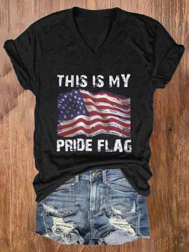 This Is My Pride Flag Print Short Sleeve Casual T-Shirt