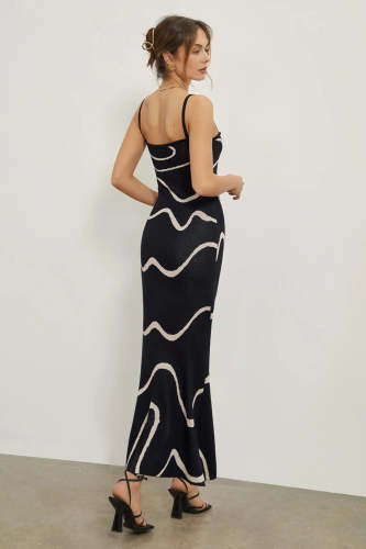 Knit Striped Cami Maxi Dress