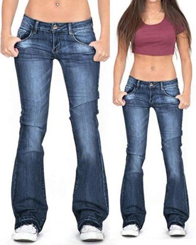 Women's Stretch Casual Denim Bottoms Jeans Pants