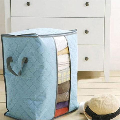 Foldable Storage Bins Clothes Blanket Closet Organizer Bag Case