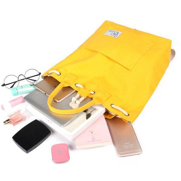 Canvas String Large Capacity Handbag Multifunction Waterproof Backpack