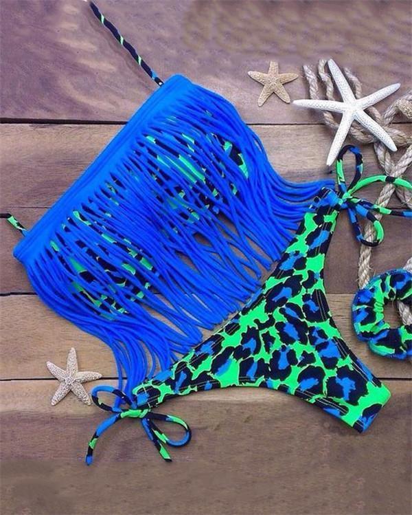 Sexy Tassels Leopard Bikini