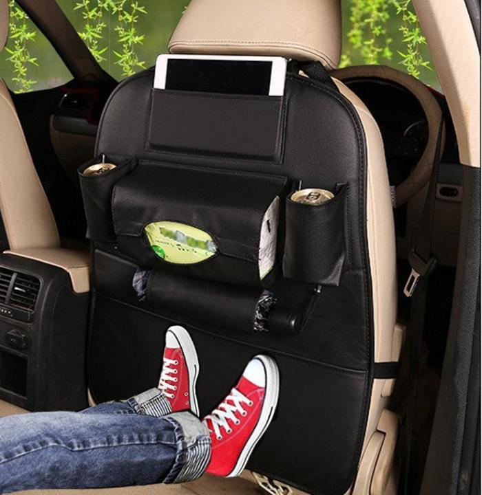 5 Styles Leather Car Storage Bag Multi-compartment Car Seat Storage Container Outdoors Hanging Bag