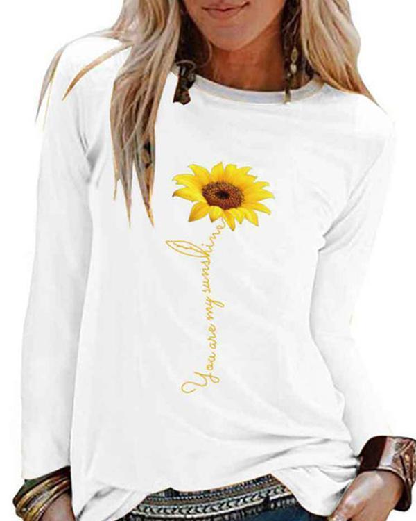 Long Sleeve Printed Floral Casual Shirts & Tops
